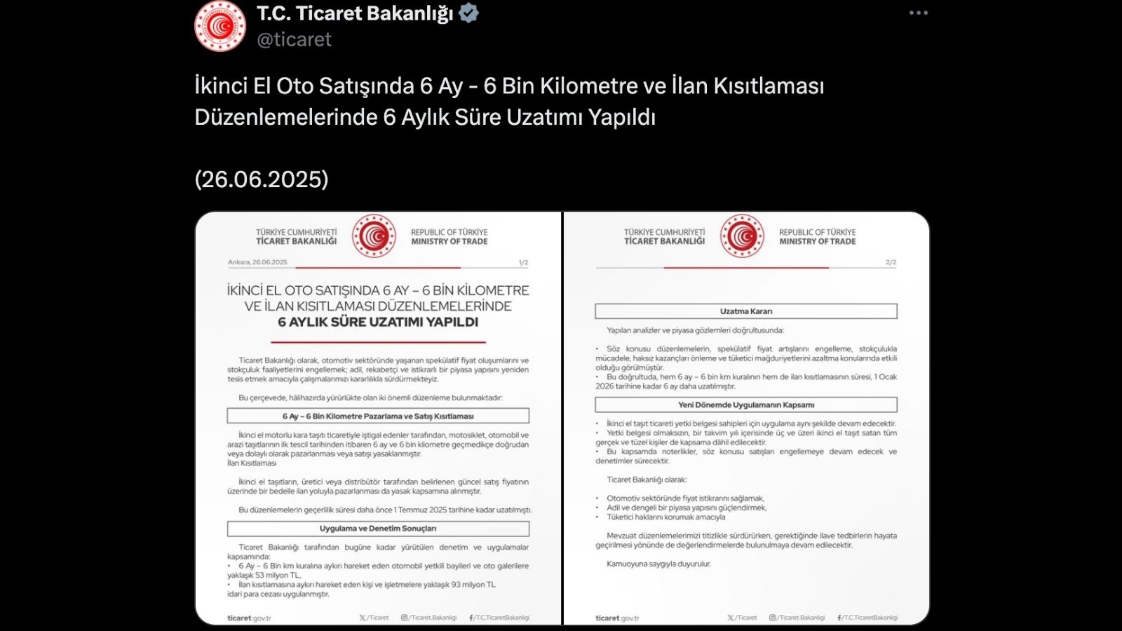 araba satis kisitlamasi 2026ya uzatildi 1 OPcDbpJi