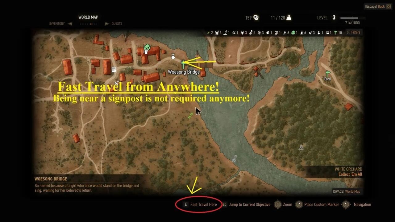 En İyi Witcher 3 Modları Fast Travel From Anywhere