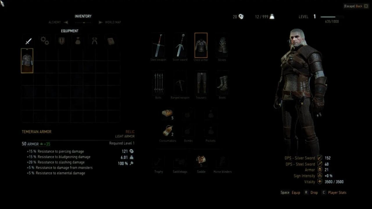 En İyi Witcher 3 Modları Remove Weapon and Armor Level Restrictions
