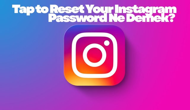 Tap to Reset Your Instagram Password Ne Demek
